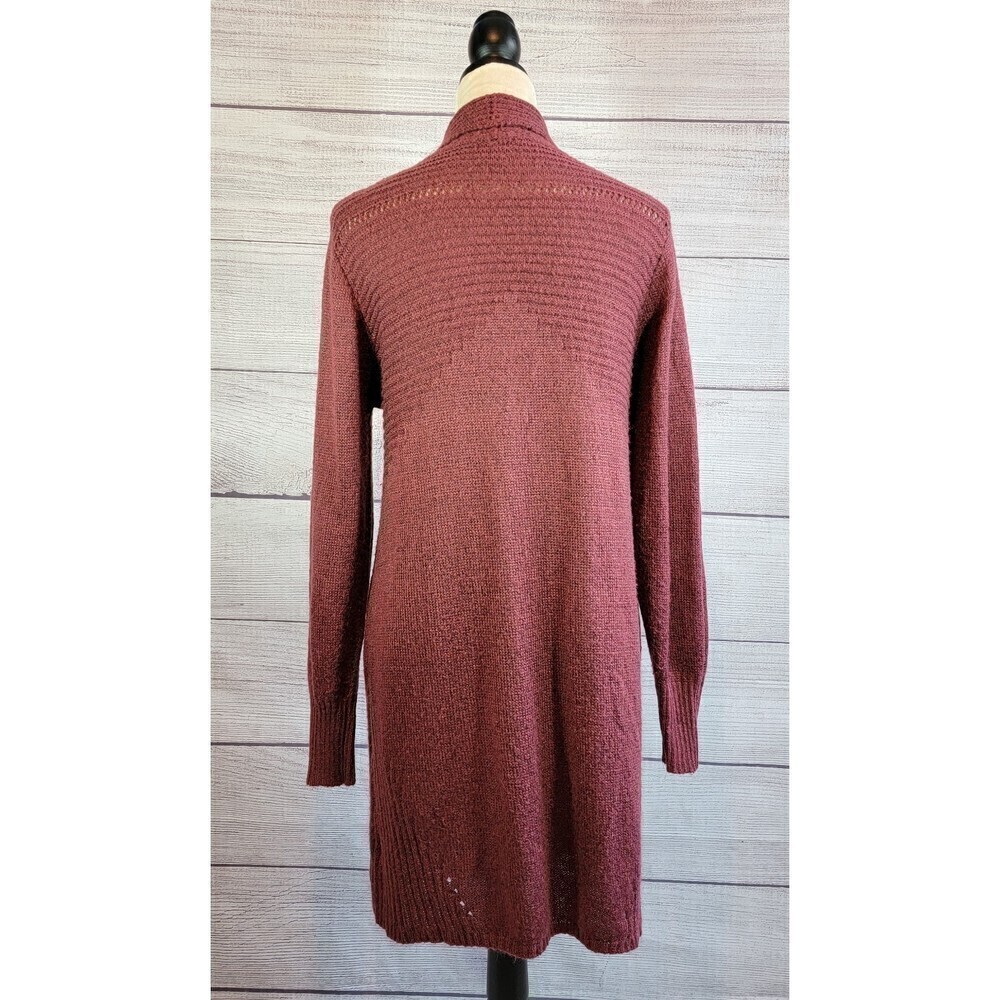 Charlotte Russe Knit LS Cardigan Sweater Burgundy Lg - Picture 3 of 8